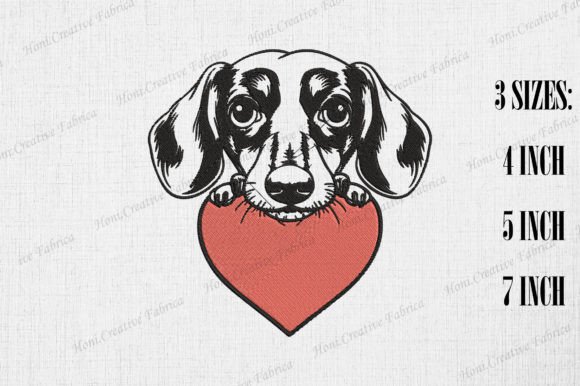 Cute Dachshund Peeking from Heart Review