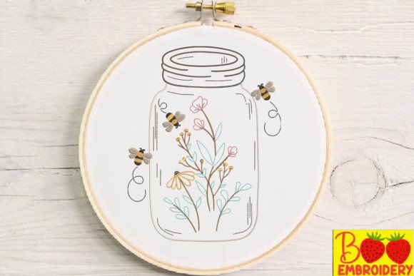 Glass Jar with Floral and Bee Flowers Review