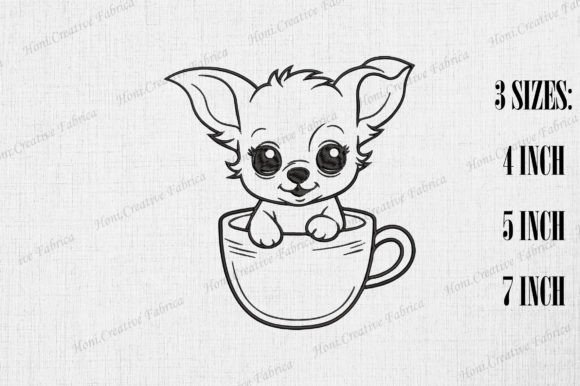 Review: Cute Chihuahua Dog in Coffee Cup for Sweatshirts