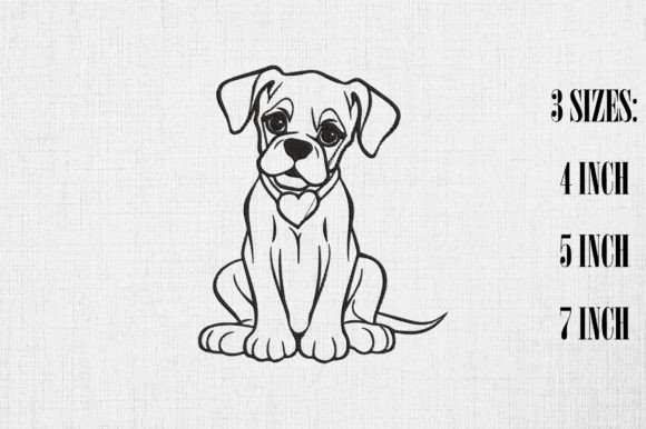 Review: Valentine Cute Boxer Dog Embroidery Design