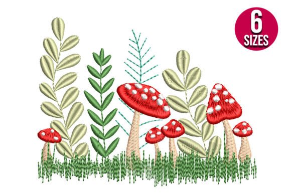 Review: Wildflowers with Mushrooms Embroidery Design